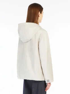 Water-repellent technical canvas travel sweatshirt