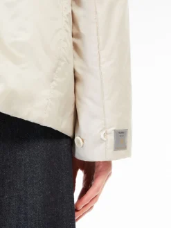 Water-repellent technical canvas travel sweatshirt