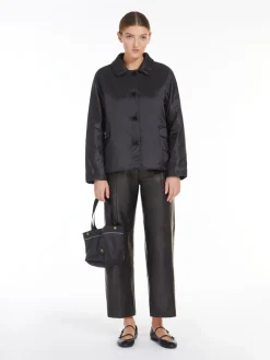 Water-repellent technical canvas jacket