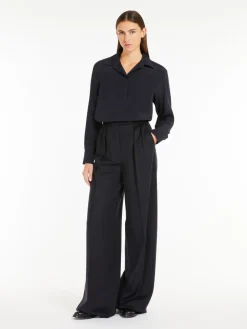 Wide camel trousers