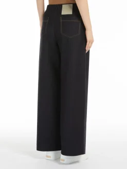 Wide jersey trousers