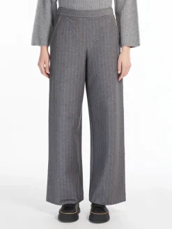 Wide jersey trousers