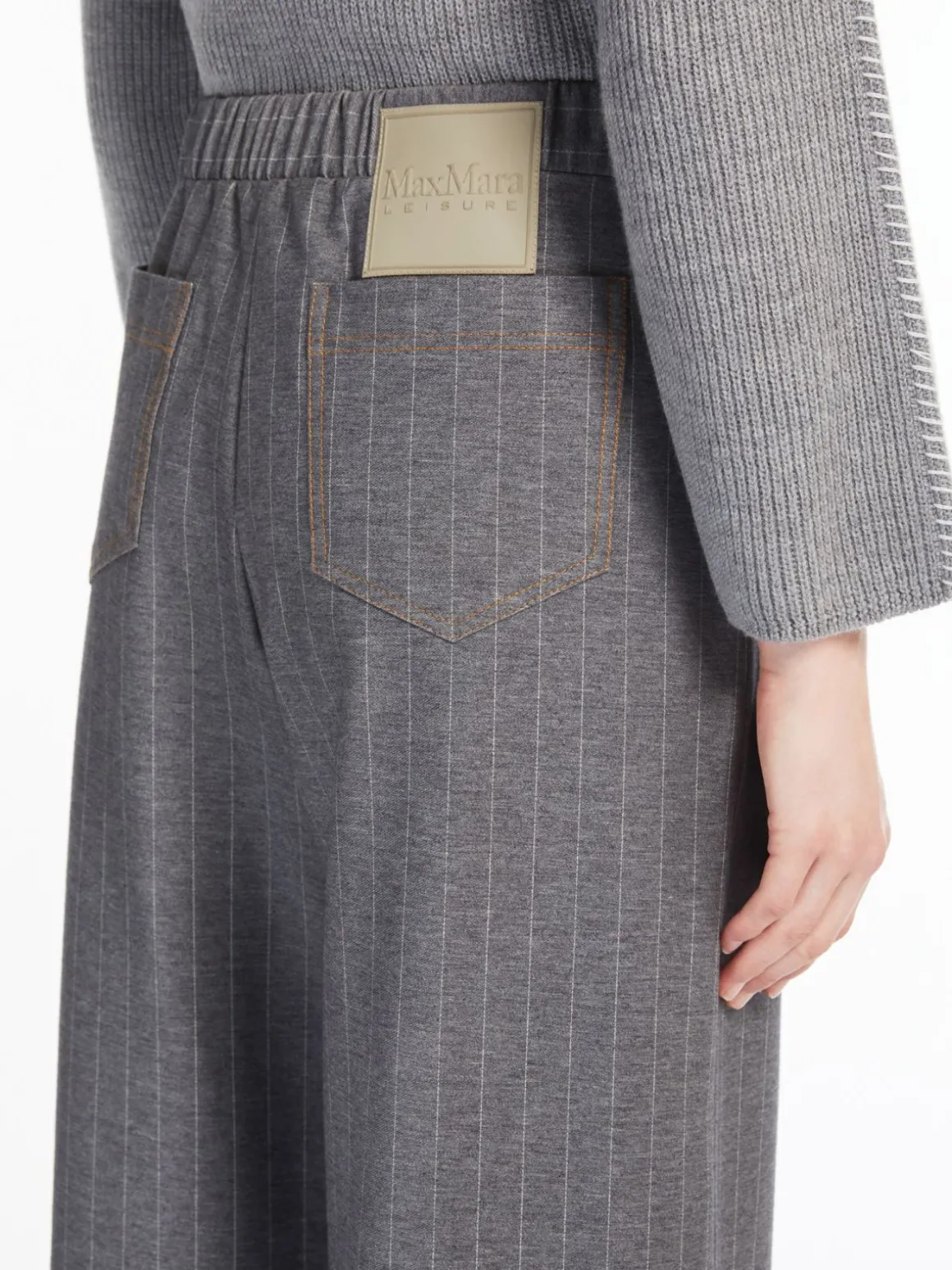 Wide jersey trousers