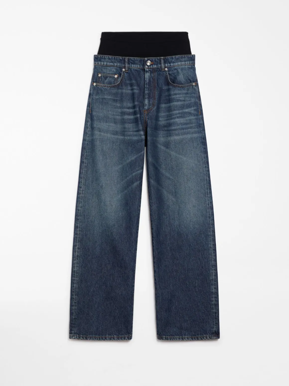 Wide-fit denim jeans