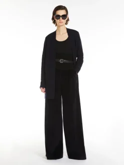 Wide-leg corduroy trousers