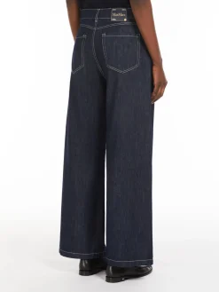 Wide-leg denim jeans