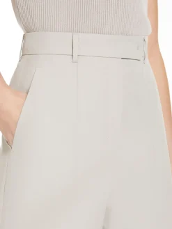Wide-leg poplin trousers