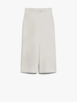 Wide-leg poplin trousers