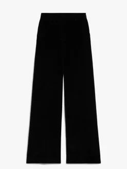 Wide-leg velvet trousers