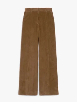 Wide-leg velvet trousers