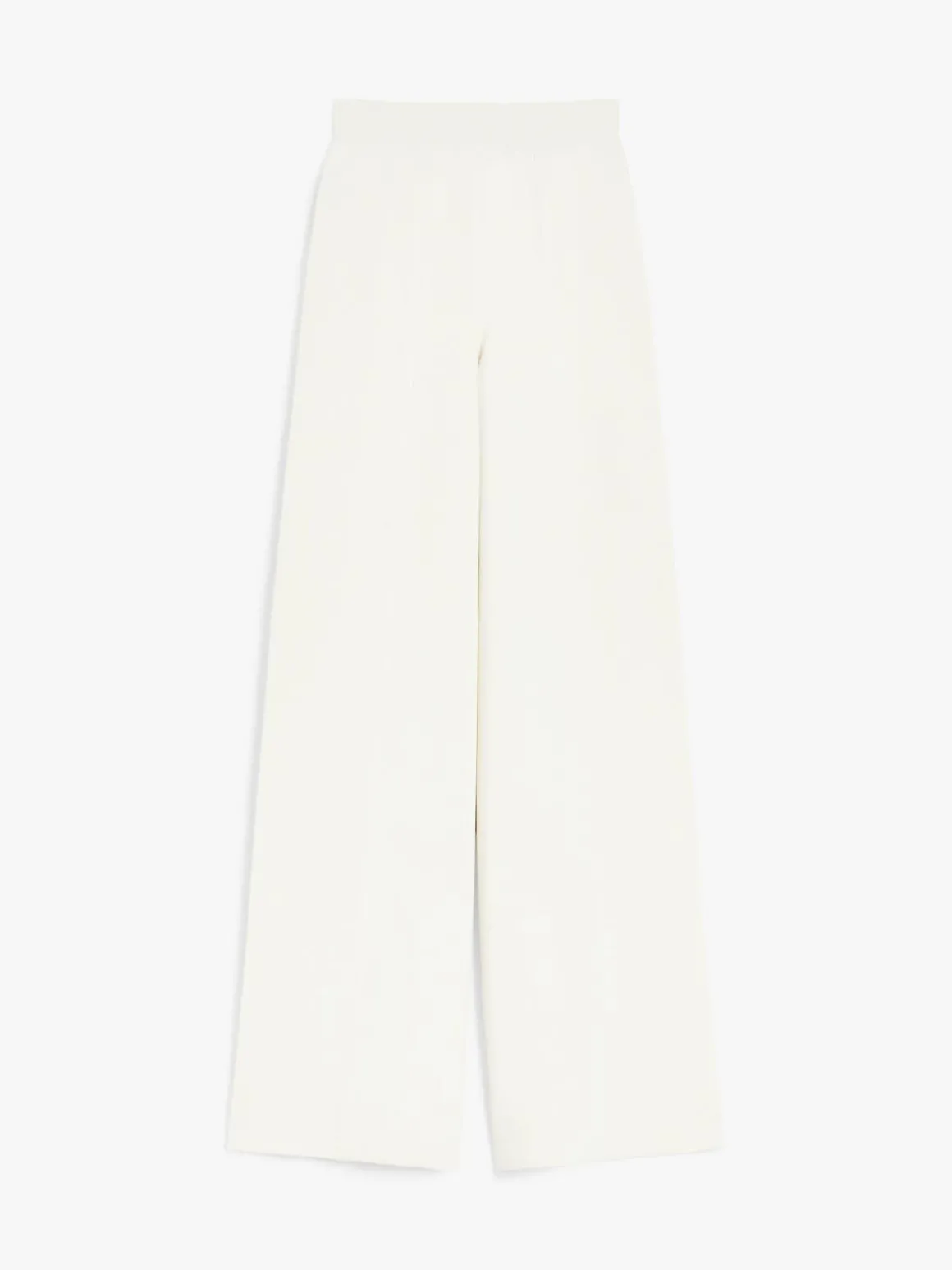 Wide-leg viscose knit trousers