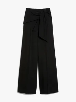 Wide-leg wool felt trousers