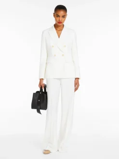Wide-leg wool trousers