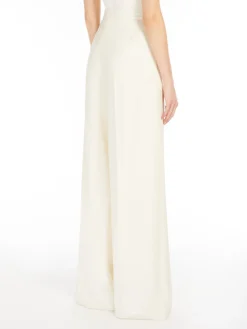 Wide-leg wool trousers