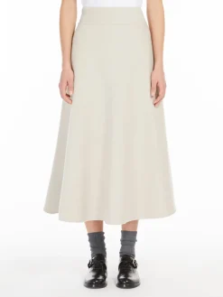 Wool A-line skirt