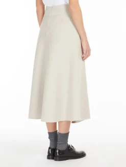 Wool A-line skirt