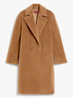 Wool and alpaca double-breasted coat