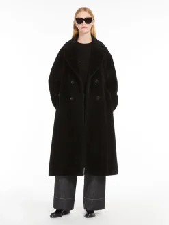 Wool and alpaca double-breasted coat