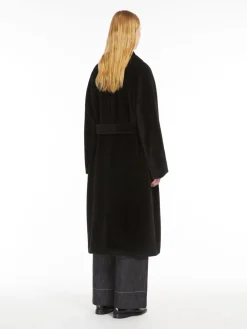 Wool and alpaca double-breasted coat