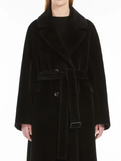 Wool and alpaca double-breasted coat