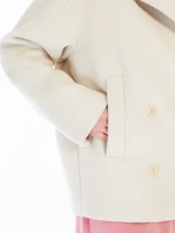 Wool and alpaca pea coat