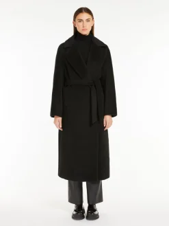 Wool and alpaca robe coat