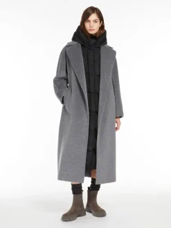 Wool and alpaca robe coat
