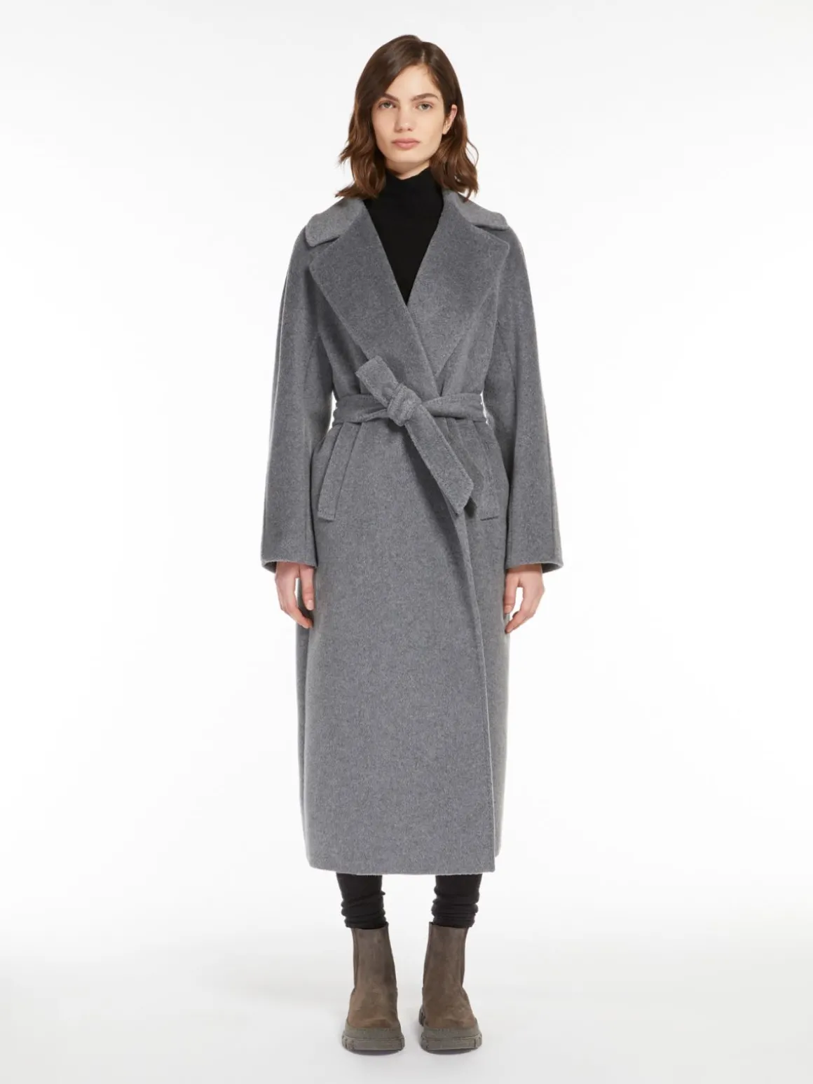 Wool and alpaca robe coat
