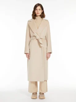 Wool and alpaca robe coat