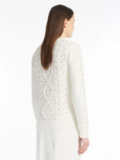 Wool and cashmere cable-knit jumper