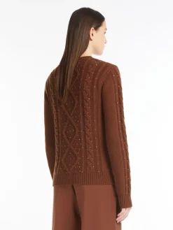 Wool and cashmere cable-knit jumper