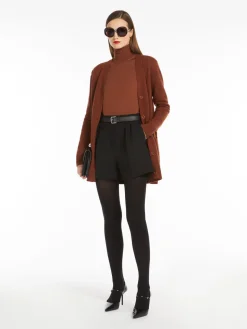 Wool and cashmere cardigan with sequins