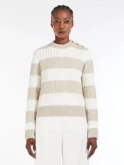 Wool and cashmere cropped jumper