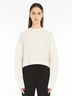 Wool and cashmere cropped jumper