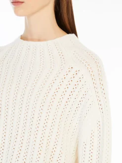 Wool and cashmere cropped jumper