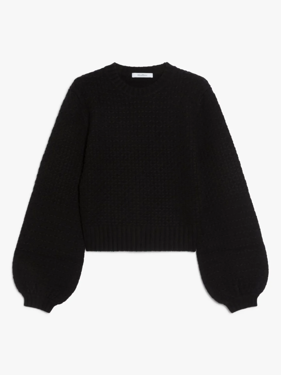 Wool and cashmere decorative-stitch knit jumper