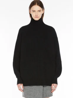 Wool and cashmere high-neck sweater