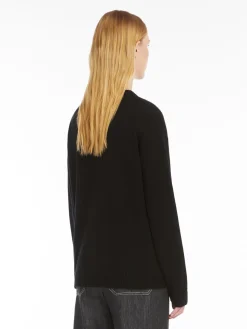 Wool and cashmere jumper with logo