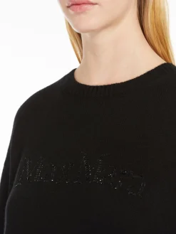 Wool and cashmere jumper with logo