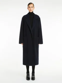Wool and cashmere knit coat