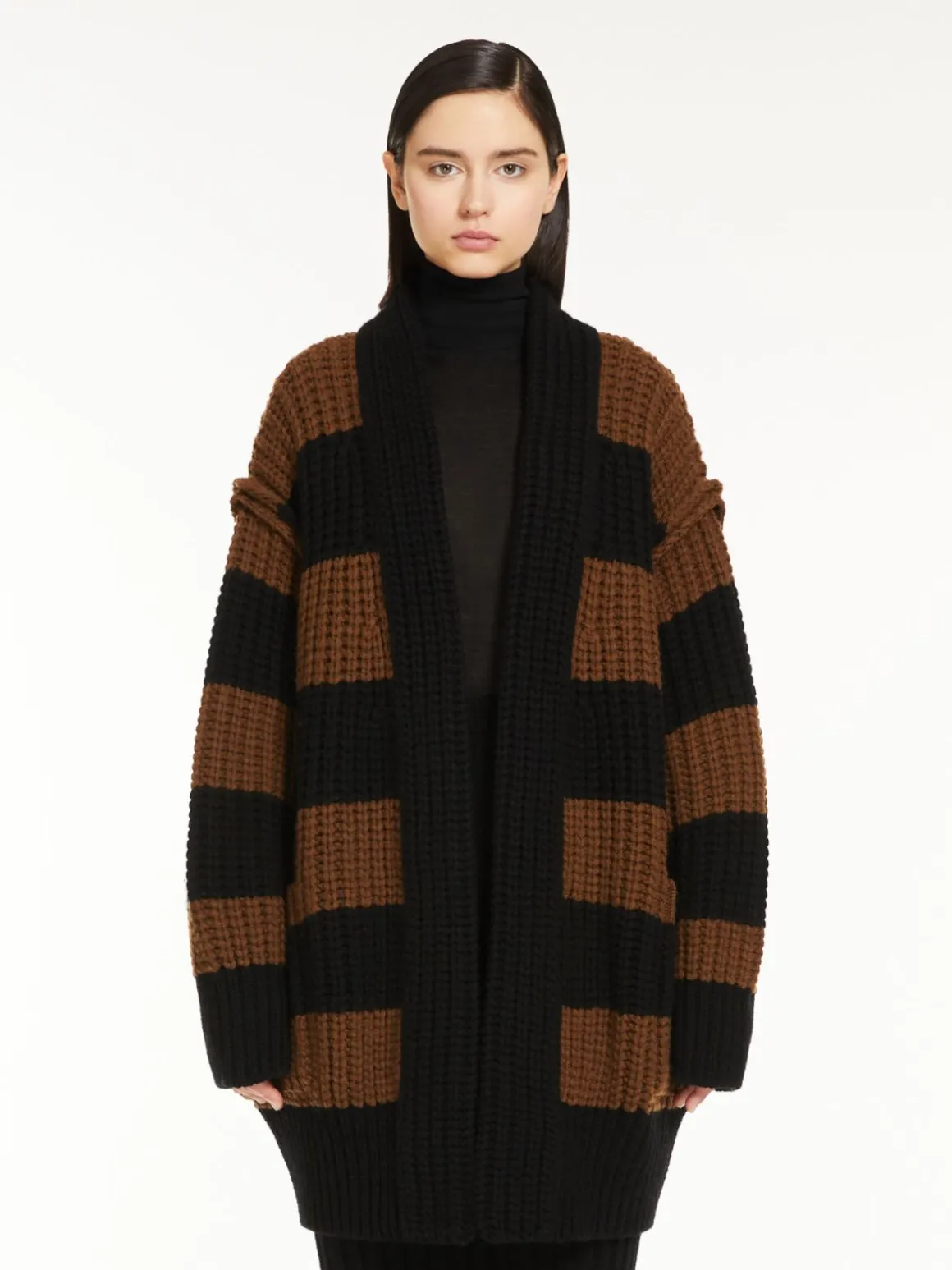 Wool and cashmere oversized cardigan