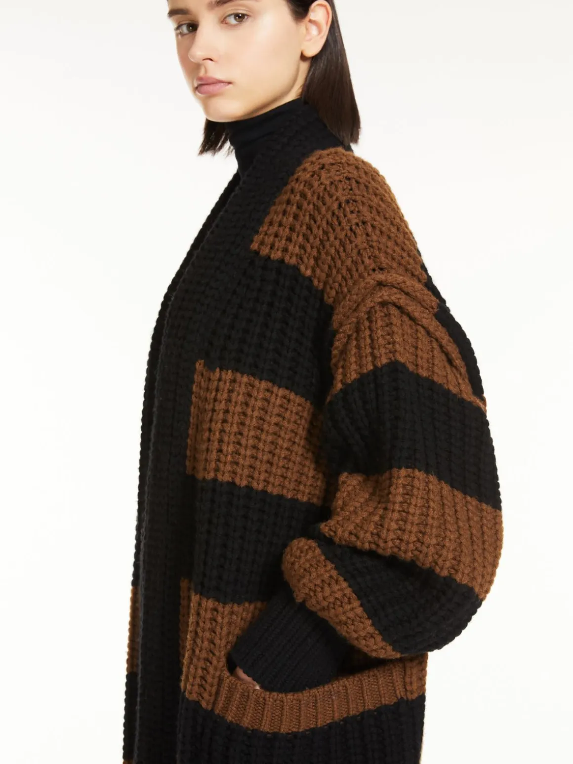 Wool and cashmere oversized cardigan