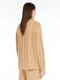 Wool and cashmere polo-neck jumper