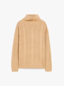 Wool and cashmere polo-neck jumper