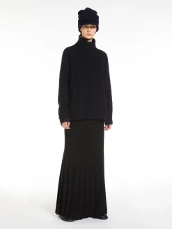 Wool and cashmere polo-neck jumper