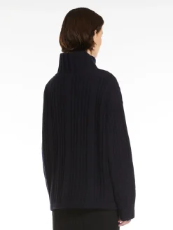 Wool and cashmere polo-neck jumper