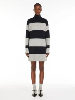 Wool and cashmere polo-neck dress