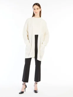 Wool and cashmere ribbed cardigan