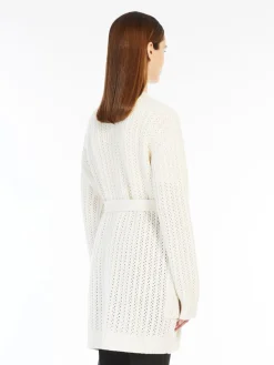 Wool and cashmere ribbed cardigan