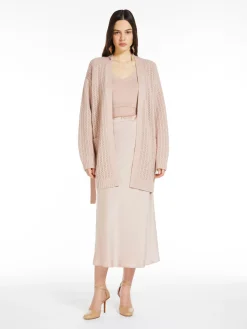 Wool and cashmere ribbed cardigan